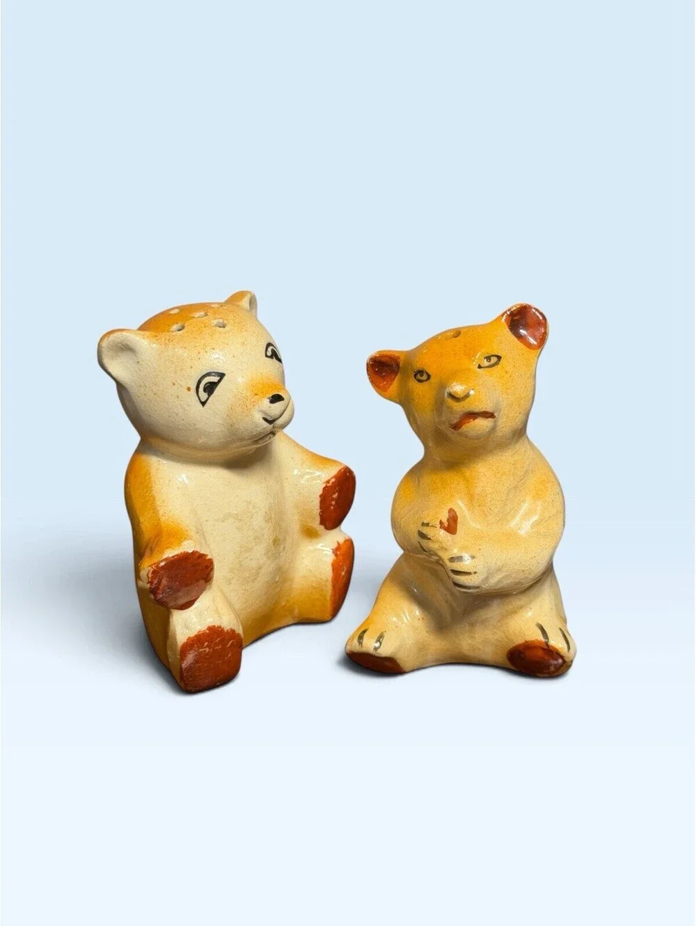 Vintage MCM Bears Salt and Pepper Shakers Made in Japan Corked Trinkets